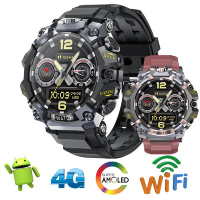 Bergaya Dan Fungsi 4G GPS Outdoor Watch Desain Baja Rinsing Dan Baterai 1150MA