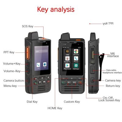 قیمت خوب UNIWA F60 Zello Walkie Talkie IP68 گوشی هوشمند اندروید 9 2.8'' 1+8GB FM رادیو 5300mAh 4G PTT GPS آنلاین