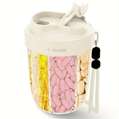 قیمت خوب یک عدد سازمان دهنده قرص قابل حمل 7 محفظه ای با پلاستیک عاری از BPA و ایمن برای مواد غذایی آنلاین