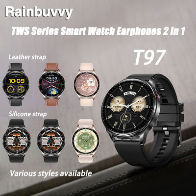 Ein guter Preis. Bluetooth Earphones T97 TWS 2-in-1 HIFI 9D Sound Quality Health Exercise Monitoring Watch Online