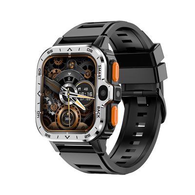 قیمت خوب PGDWATCH 4+64GB نقره اندروید مربع ساعت تناسب اندام HD دوربین دوگانه NFC 4G آنلاین
