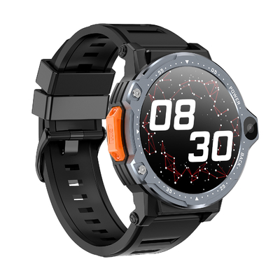 PG999 Zwart 2+16GB Android Hartslag Monitor Horloge 1.54'' 8.1 Dual Camera WIFI GPS 800mAh 4G