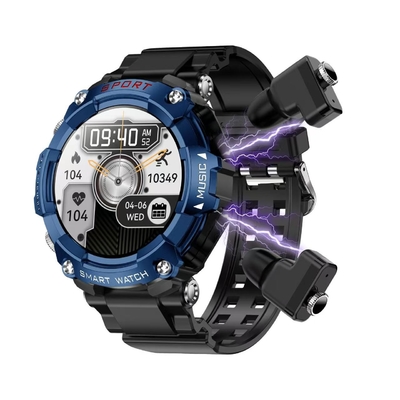 ราคาดี หูฟังไร้สายและเพลงท้องถิ่น สมาธิ แบรนเซ็ต TWS Smart Watch พร้อมเครื่องรับเสียง MIC และ G-sensor ออนไลน์