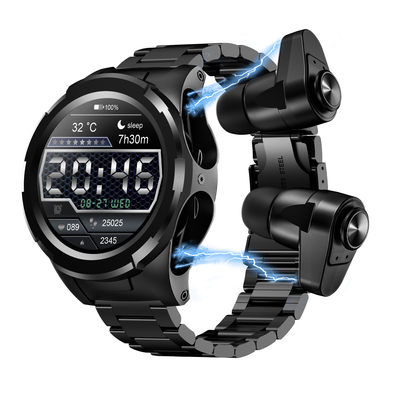 Un buon prezzo. Bluetooth 5.0 TWS Fitness Watch con batteria e 4 ore di musica per il divertimento in linea
