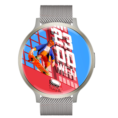 Un buen precio. 1.73' AMOLED HD Display Forma redonda Reloj inteligente Consumo Sensor de frecuencia cardíaca en línea