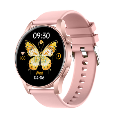 Goede prijs. Digitaal horloge Ronde vorm Modieus ontwerp Ronde smartwatch voor dames online