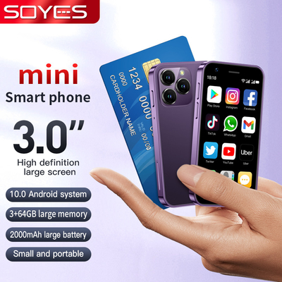 Goede prijs. Quad Core 4G Mini Smartphone 3+32GB XS16 Android 10.0 3 Inch Screen Smartphone online