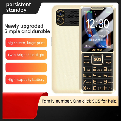 Un buen precio. Desbloquea el teléfono móvil GSM 2G con doble tarjeta SOS linterna 2500mAh batería 2.4 pulgadas en línea