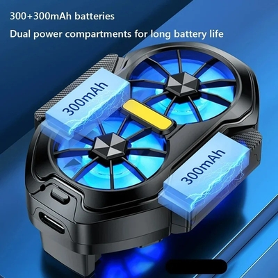 FS01 Dual Fan Mobile Phone Cooler untuk Ponsel Opsi plug-in isi ulang