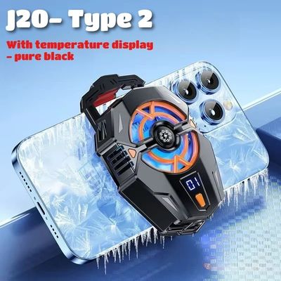 Goede prijs. J20 Mobile Phone Cooler Fast Cooling Low Noise Operation voor PUBG Andere populaire games op IOS Android online