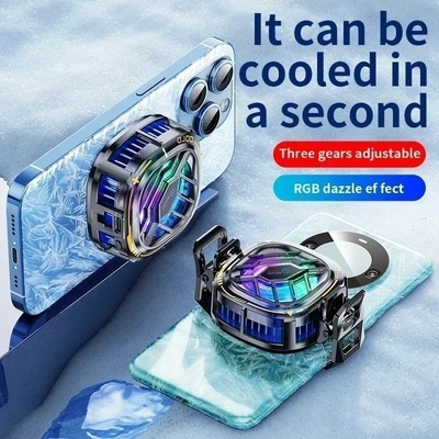 良い価格 X76携帯電話半導体磁気バッククリップユニバーサル冷却ラジエーター 5000/minスピード デジタルディスプレイ IOS Android PUBGゲーム用 オンライン
