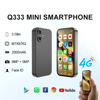 অ্যান্ড্রয়েড 12.0 অপারেটিং সিস্টেম SOYES Q333 4+64GB স্মার্টফোন ওয়াইফাই 2.4 জি / 5 জি ফেস আইডি 4 জি এলটিই টাইপ-সি ওটিজি 3.58' স্ক্রিন সহ