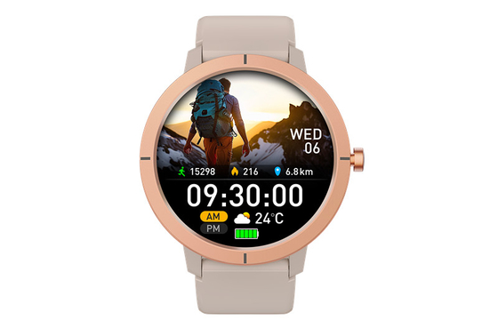 Un bon prix. Montre connectée femme homme étanche 5 ATM GPS intégré GNSS double bande Bluetooth Or et Bluetooth en ligne