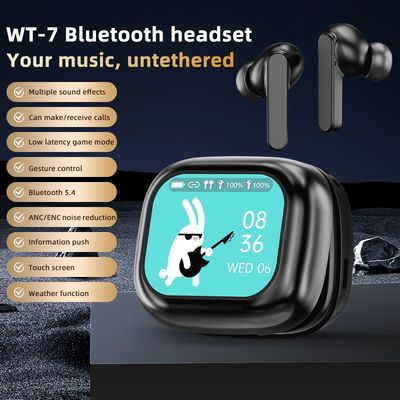 Good price New Full In Touch Screen Headphone ANC WT-7 Bluetooth5.4 Wireless InEar ENC Earbuds With Mic online