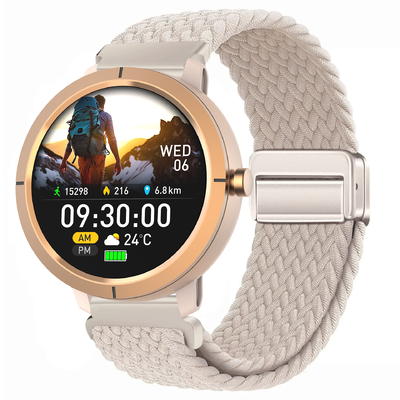 Dobra cena. Damski Męski Smartwatch 5ATM Wodoszczelny GPS Wbudowany Dwuzakresowy GNSS Bluetooth Złoty I Wyposażony w Bluetooth w Internecie