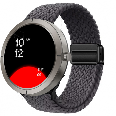 Un buen precio. DM76 Reloj Inteligente Deportivo para Exteriores con GPS, Ultra-delgado 1.32'' AMOLED, Llamada BT, 50M Resistente al Agua, Brújula, Frecuencia Cardíaca en línea