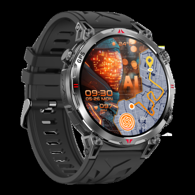 Harga yang bagus 3ATM Waterproof Pelacakan kebugaran BT Panggilan GPS AMOLED 650Mah Professional Sports Smartwatch on line