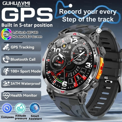 Ein guter Preis. BT Anruf Profi-GPS AMOLED 650Mah 3ATM Wasserdicht Fitness-Tracking Sport Smartwatch Online